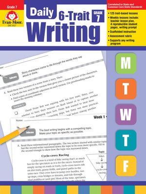 cover image of Daily 6-Trait Writing, Grade 7